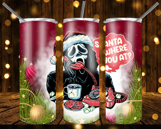 Christmas Horror Movie Tumblers 20 oz Christmas Tumbler Scream Jason Freddie